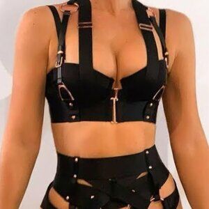 🔥 🔥  RARE Honey Birdette CARTER Rose Gold Set.